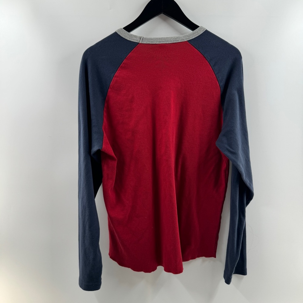 Gap Red & Navy Raglan Long Sleeve Shirt Men’s Size Large - Picture 5 of 5